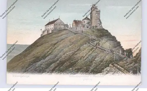 NIEDER-SCHLESIEN - SCHNEEKOPPE / SNEZKA, Schneekoppe und Wetterwarte, 1902