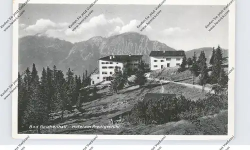 8230 BAD REICHENHALL, Hotel am Predigtstuhl, 1938, Werbestempel Predigtstuhlbahn
