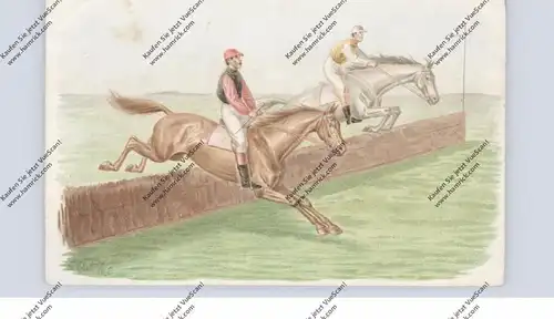 REITSPORT - Hindernisrennen, Künstler-Karte, Verlag Arnold-Leipzig