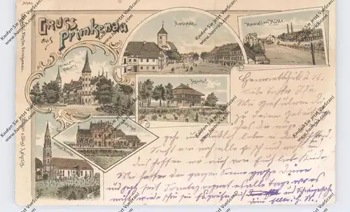 NIEDER-SCHLESIEN - PRIMKENAU / PRZEMKOW, Lithographie, Henrietten Hütte, Jägerhof, Bahnhof, Prinzen Palais...