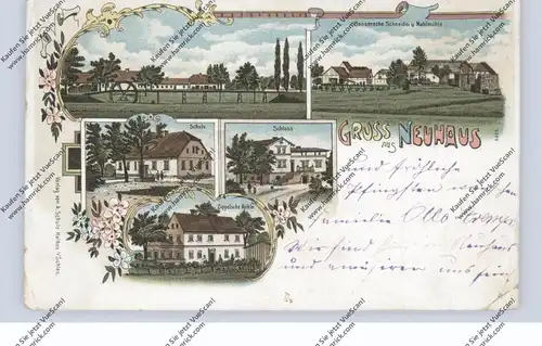 NIEDER-SCHLESIEN - CAMENZ-NEUHAUS / KAMIENIEC ZABKOWICKI-CHALUPKI, Lithographie, Mühle, Mahlmühle, Schloß...