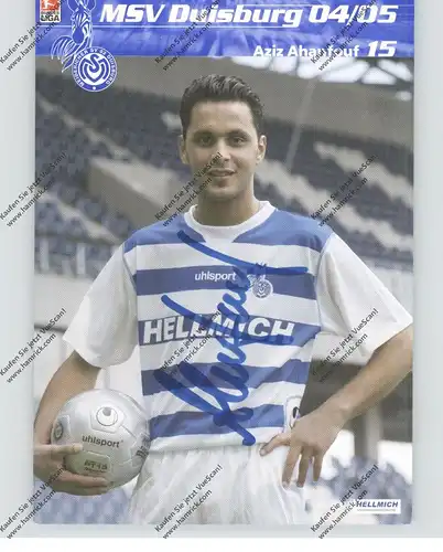 FUSSBALL - MSV DUISBURG - ARIZ AHANFOUF, Autogramm