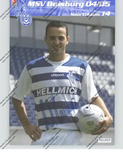 FUSSBALL - MSV DUISBURG - NASIR EL KASMI, Autogramm