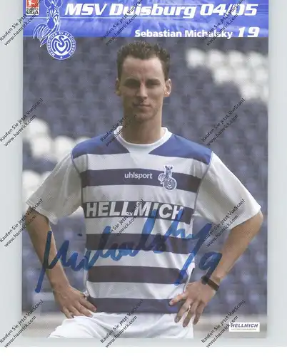 FUSSBALL - MSV DUISBURG - SEBASTIAN MICHALSKY, Autogramm