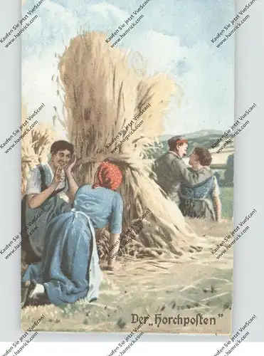 LANDWIRTSCHAFT - Getreideernte, Militär-Humor, 1917