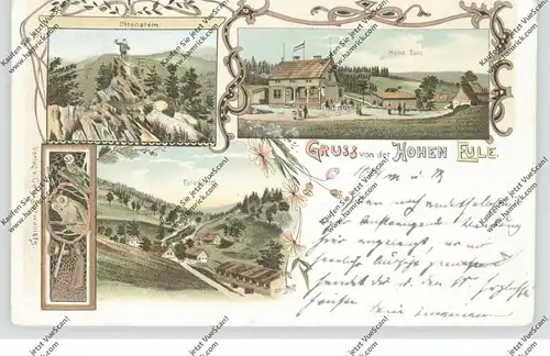 NIEDER-SCHLESIEN - WÜSTEWALTERSDORF / WALIM, Lithographie, Gruss von der Hohen Eule / Owl