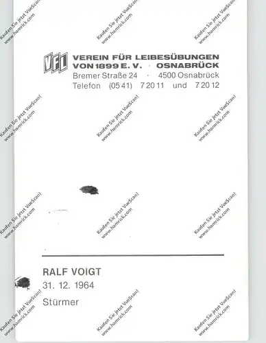 FUSSBALL - VfL OSNABRÜCK, RALF VOIGT Autogramm