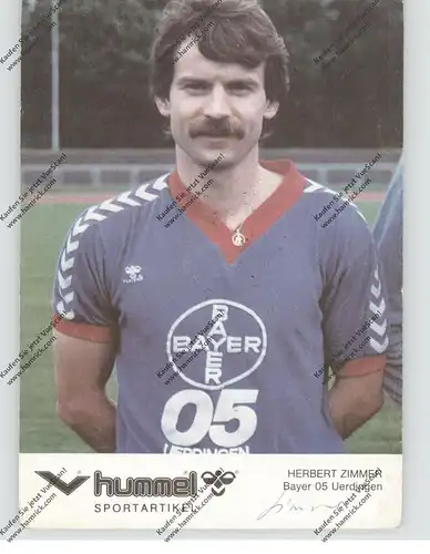 FUSSBALL - BAYER UERDINGEN - HERBERT ZIMMER, Autogrammkarte