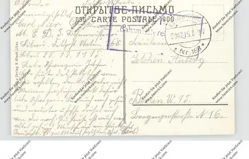 LATVIJA / LETTLAND - LIEPAJA / LIBAU, 1915, deutsche Felpost, Bahnmeisterei