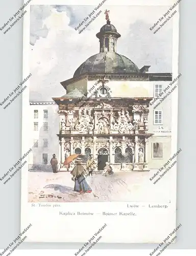 UKRAINE - LEMBERG / LWOW / LWIW, Boimer Kapelle, Künstler-Karte Tondos