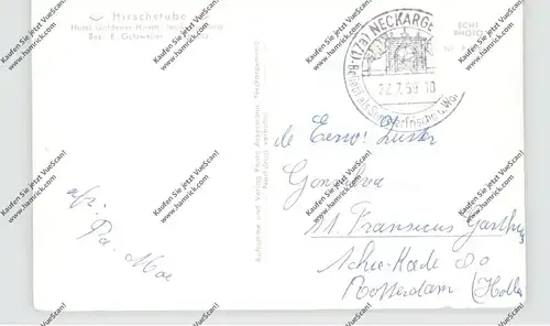 6903 NECKARGEMÜND, Hirschstube, Innenansicht, 1959, kl. Knick