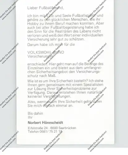 FUSSBALL - 1.FC SAARBRÜCKEN, NORBERT HÖNNSCHEIDT, Autogramm