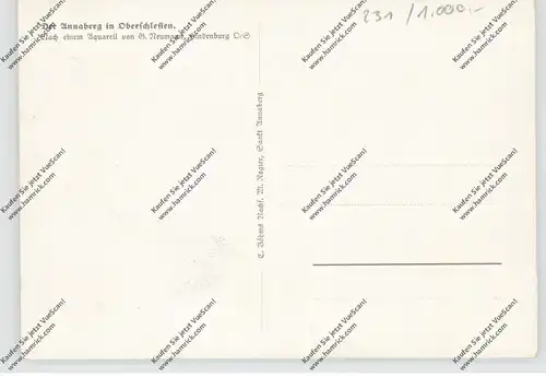 OBER-SCHLESIEN - ANNABERG / CHALUPKI (Ratibor), Künstler-Karte G.Neumann-Hindenburg