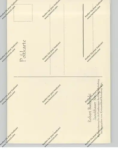 WESTPREUSSEN - JANUSCHAUER SEE (Rosenberg), Künstler-Karte Robert Budzinski