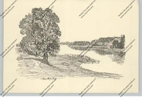 WESTPREUSSEN - GR. BRUNAU (Rosenberg), Burgall-See, Künstler-Karte Robert Budzinski