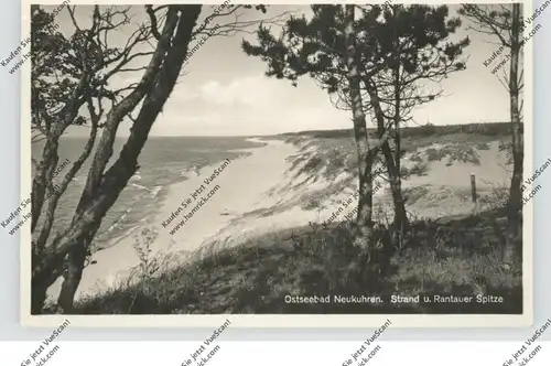 OSTPREUSSEN - NEUKUHREN / PIONERSKI, Strand und Rantauer Spitze, 1934