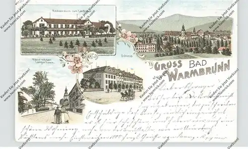 NIEDER-SCHLESIEN - HIRSCHBERG-WARMBRUNN / JELENIA GORA, Lithographie, Restauration zum Landhaus, Bäder...