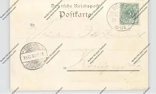 0-5812 WALTERSHAUSEN - LANGENHAIN, Lithographie 1899, Gasthof, Schloß Reinhardsbrunn, Schloß Tenneberg