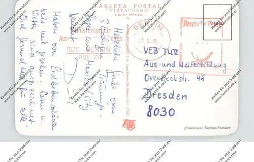 SPORT - SCHWIMMEN - DIRK RICHTER (DDR), Autogramm, AK an die VEB TUR aus Trainingslager Mexico 1986