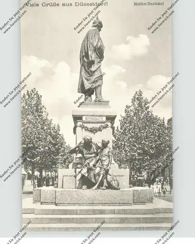 4000 DÜSSELDORF, Moltke-Denkmal, Feldpostkarte