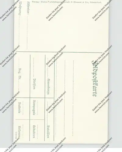 4000 DÜSSELDORF, Moltke-Denkmal, Feldpostkarte