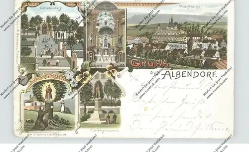 NIEDER-SCHLESIEN - ALBENDORF / WAMBIERZYCE, Lithographie, 5 Ansichten, Eckknick