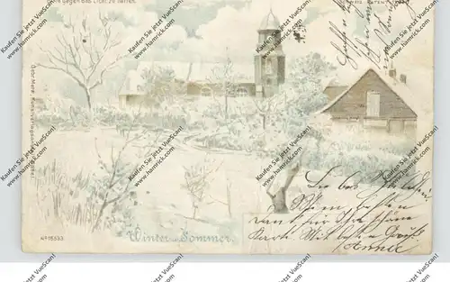 HALT GEGEN LICHT / Hold to light, Winter u. Sommer, 1900, Gebr. Metz Basel, Druckstelle