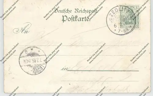 NIEDER-SCHLESIEN - GÜNTHERWITZ / GODZIESZOWA, (Trebnitz), Lithographie, Gasthaus Scholz, Schloss