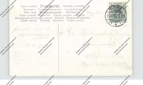 OSTERN - Hasen und Huhn, Präge-Karte, embossed, relief, 1911