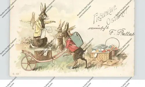 OSTERN - Hasen bei der Eierverteilung, 1904