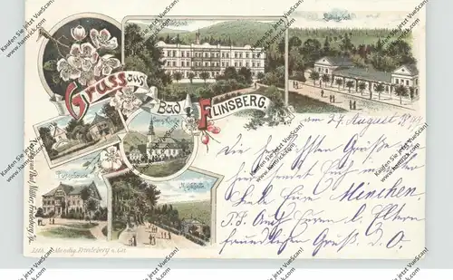 NIEDER-SCHLESIEN - BAD FLINSBERG / SWIERADOW ZDROJ, Lithographie 1897, 6 Ansichten