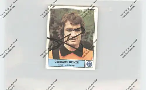 FUSSBALL - MSV DUISBURG - GERHARD HEINZE, Autogramm
