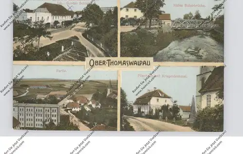 NIEDER-SCHLESIEN - OBER-THOMASWALDAU (Bunzlau), Gasthof Zum Weissen Ross", Pfarrhaus & Kriegerdenkmal...