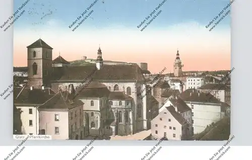 NIEDER-SCHLESIEN - GLATZ / KLODZKO, Pfarrkirche und Umgebung, 1916
