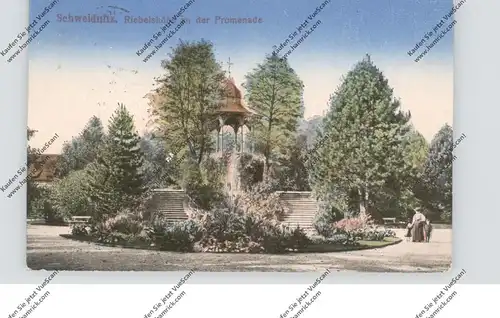 NIEDER - SCHLESIEN - SCHWEIDNITZ / SWIDNICA, Promenade, Riebelshöhe, 1916