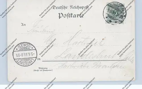 NIEDER-SCHLESIEN - GRÜSSAU-BETHLEHEM / KRZESZOW-KRZESZOW, Lithographie 1899, Restauration, Kirche..