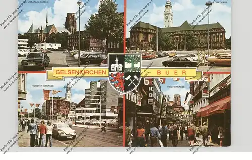 4650 GELSENKIRCHEN - BUER, Mehrbild-AK, Stadtwappen