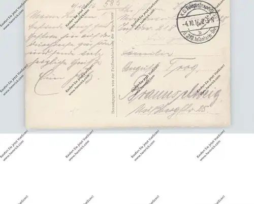 BELARUS / WEISSRUSSLAND - BREST LITOWSK, 1.Weltkrieg, Russisches Gymnasium, 1.Weltkrieg, 1916, deutsche Feldpost