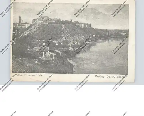 BELARUS / WEISSRUSSLAND - GRODNO / HRODNA, Der Hafen, 1915, deutsche Feldpost