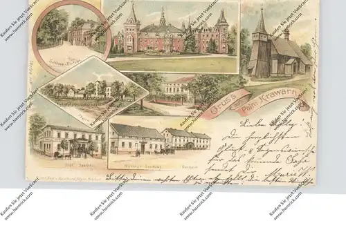 OBER-SCHLESIEN - POLNISCH KRAWARN / KROWLARKI, Gross Peterwitz, (Ratibor), Lithographie 1900, 7 Ansichten