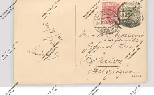 4100 DUISBURG - RUHRORT, Oberbürgermeister Lehrbrücke, kleines Passagierschiff mit eingeklapptem Schornstein, 1921