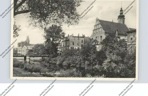 OBER-SCHLESIEN - OPPELN / OPOLE, Partie am Mühlengraben, 1924