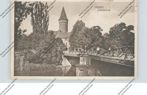 OBER-SCHLESIEN - OPPELN / OPOLE, Piastenschloß, Brücke, 1921