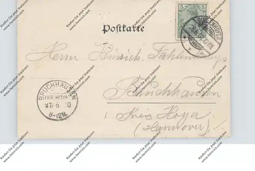 F 57100 THIONVILLE / DIEDENHOFEN, Moselbrücke und Umgebung, 1900, Verlag Engel, bei Bernhoeft hergestellt