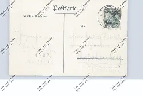 NIEDER - SCHLESIEN - HIRSCHBERG-WARMBRUNN / JELENIA GORA, Warmbrunn vom Scholzenberg, 1909, Druckstelle