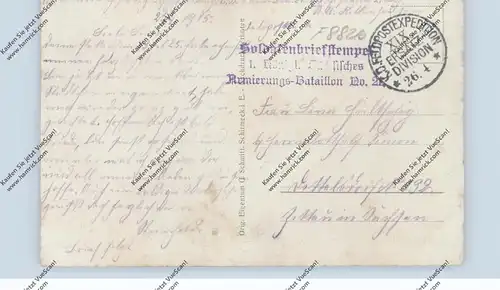 F 88210 SENONES, Die Kirche, 1915, deutsche Feldpost