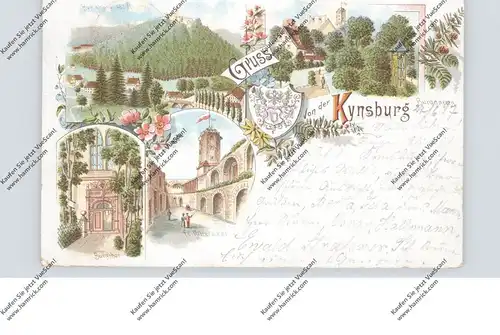 NIEDER-SCHLESIEN - KYNAU / ZAGORZE SLASKIE, Kynsburg im Schlesiertal, Lithographie 1897