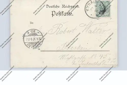 NIEDER-SCHLESIEN - KYNAU / ZAGORZE SLASKIE, Kynsburg im Schlesiertal, Lithographie 1897