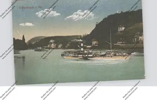 5480 REMAGEN - ROLANDSECK, Blick über den Rhein auf Rolandseck, 20er Jahre