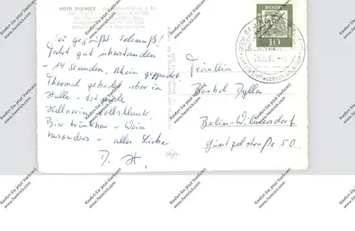 5484 BAD NIEDERBREISIG, Hotel Rheineck, Kirche, Schloß Rheineck, Köln-Düsseldorfer, 1961